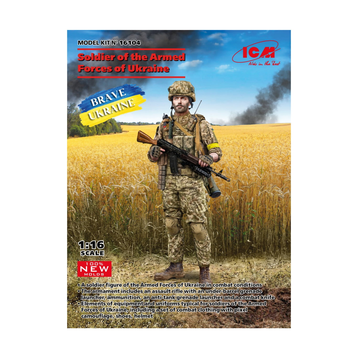 ICM 16104 1/16 Soldier Of The Armed Forces Of Ukraine (100% New Molds)