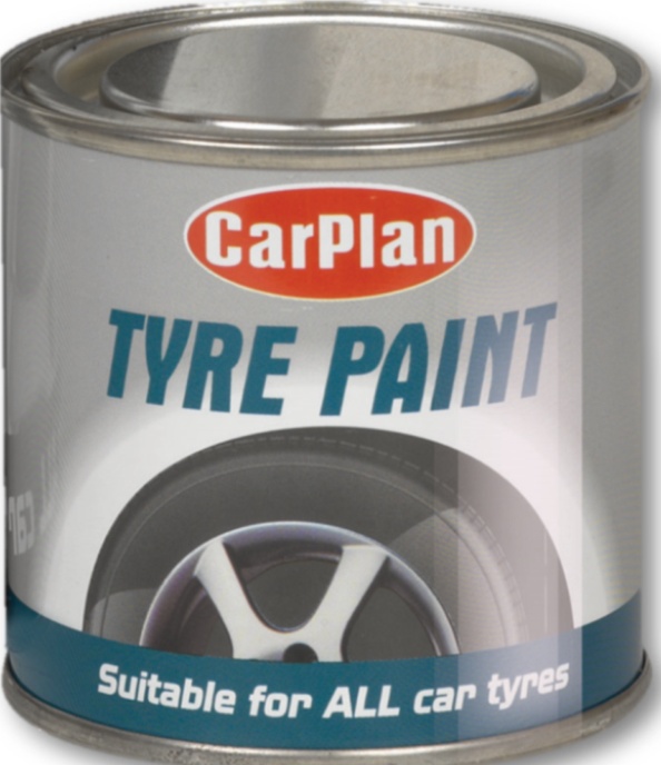 CARPLAN BLACK TYRE PAINT TIRE BRUSH ON SHINE NEW LOOK RESTORER 250ML