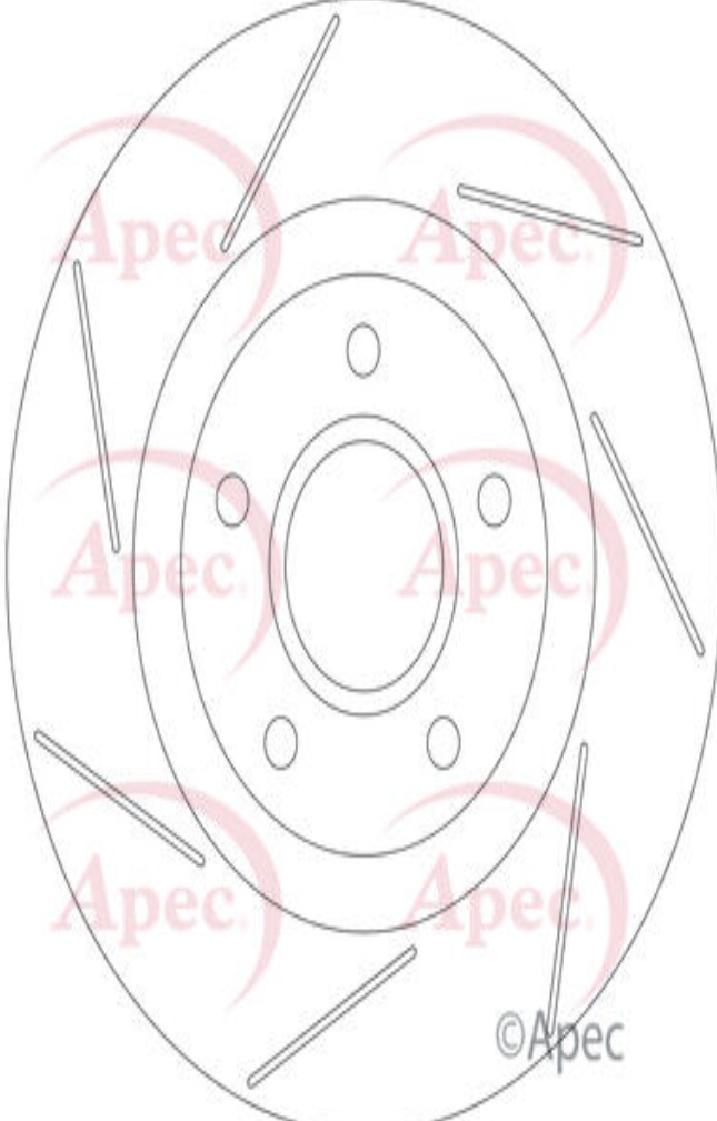 2X APEC REAR BRAKE DISC FOR RENAULT MEGANE