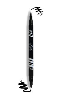 Kokie Black Cosmetics Dynamic Duo Eyeliner Pen 0.05 Fluid Ounce
