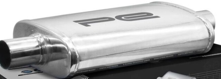 Exhaust Muffler Silencer 2"" 51mm 4"" x 9"" Oval x 18"" O/O 304 Stainless Steel