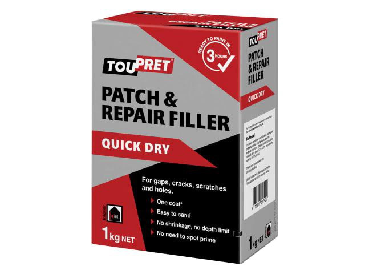 Toupret Quick Dry Filler 1kg | For Walls and Ceilings