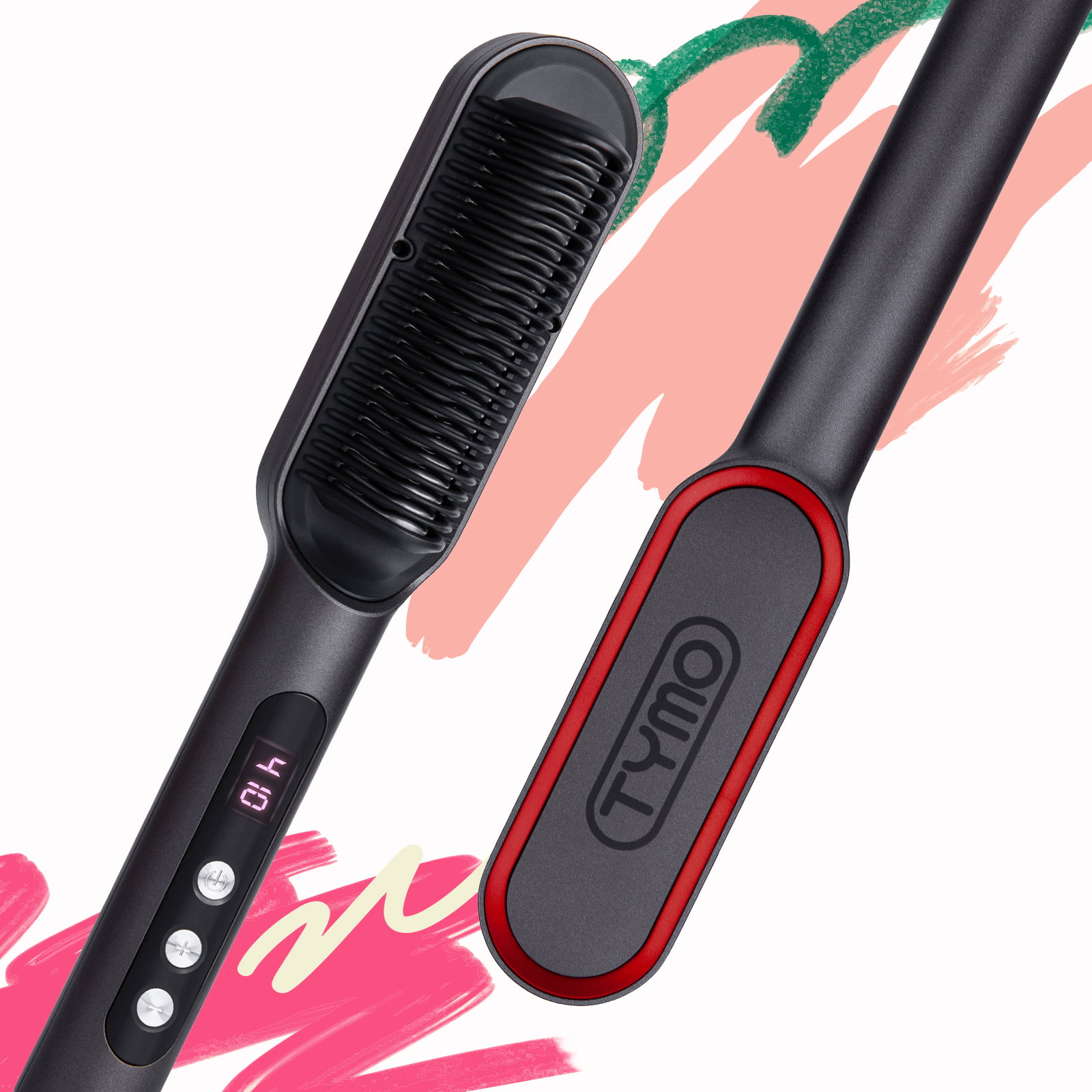TYMO Hair Straightener Comb Plus - Hair Straightening Brush & Iron with Nano Tit