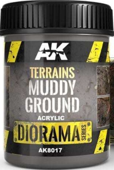 Ak Interactive AK8017 - Terrains Muddy Ground - 250ml (Acrylic) - New