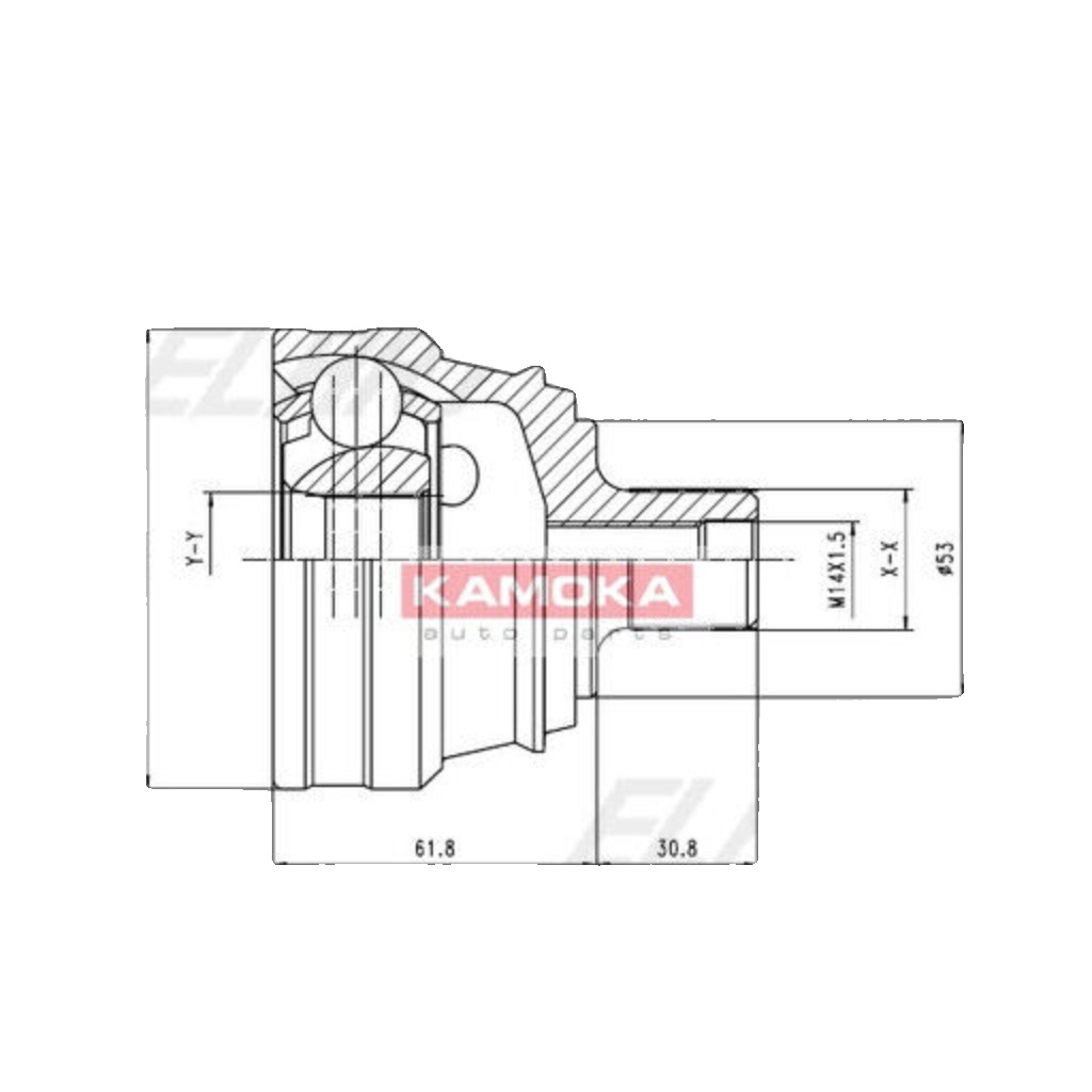Front KAMOKA 6276 Joint Kit, drive shaft for AUDI