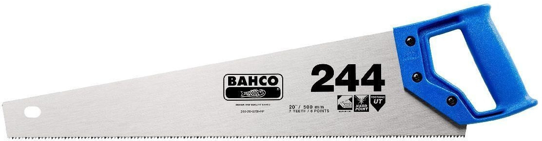 2 x BAHCO 22"" 550mm 244 Hardpoint 7TPI Universal Wood Timber Cutting Hand Saw