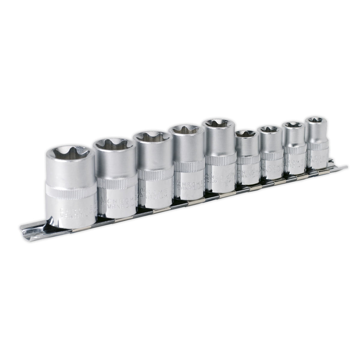 Sealey AK617 Premier TRX-Star* Socket Set 3/8"" & 1/2""Sq Drive E10-E14 & E