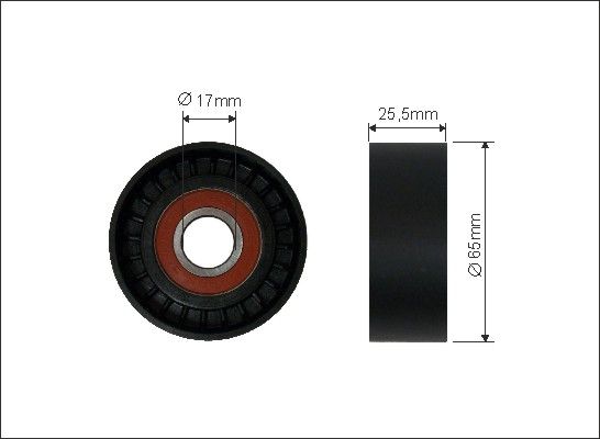 DEFLECTIONGUIDE PULLEY VRIBBED BELT 242-00 FOR ALFA ROMEO 844A2.000 2.0L 4cyl