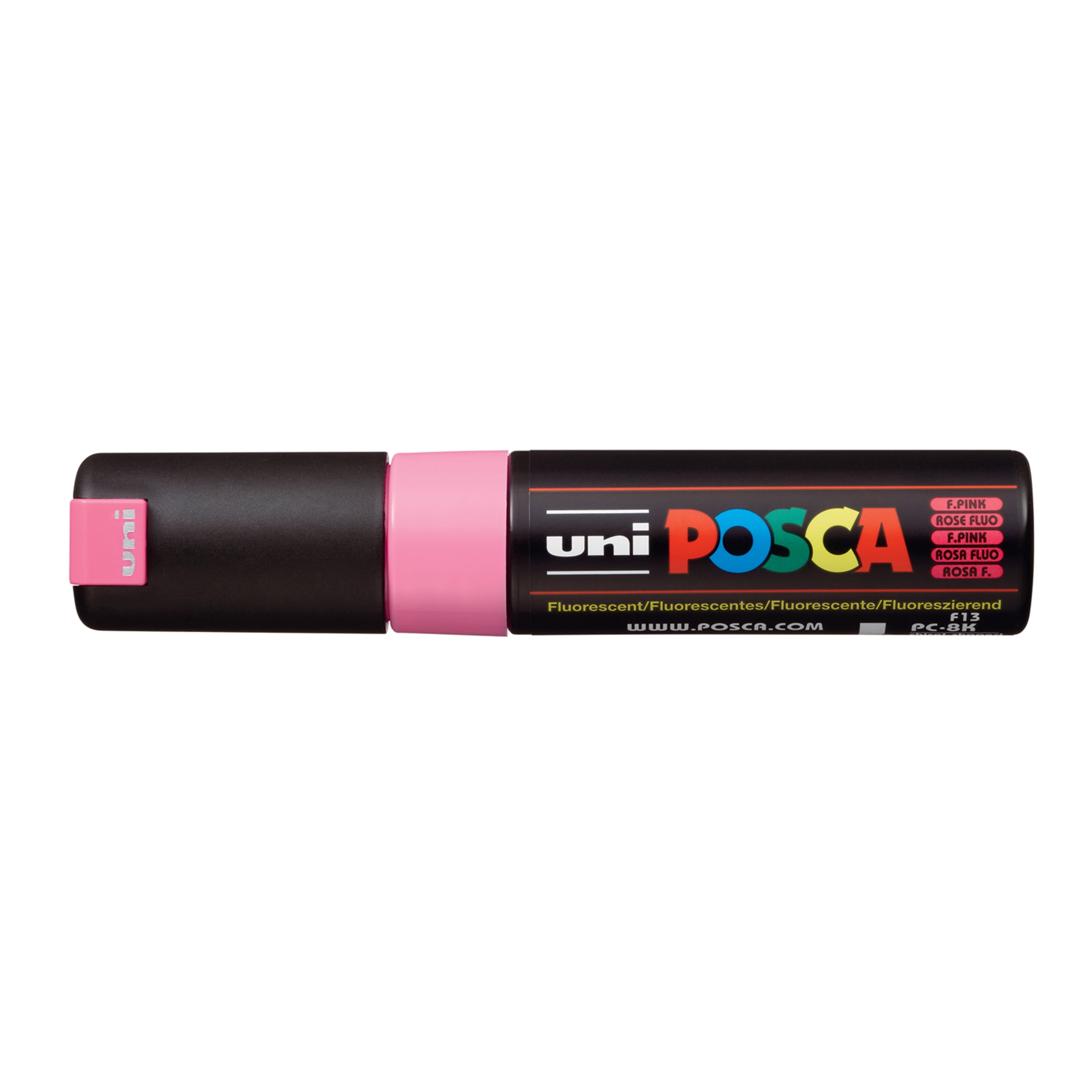 Uni : Posca Marker : PC-8K : Chisel Tip : 8mm : Fluorescent Pink