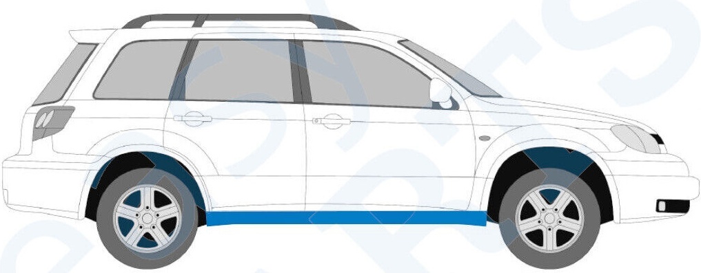 MITSUBISHI OUTLANDER MK1 2001-2007 SILL REPAIR PANEL ROCKER PANEL / PAIR