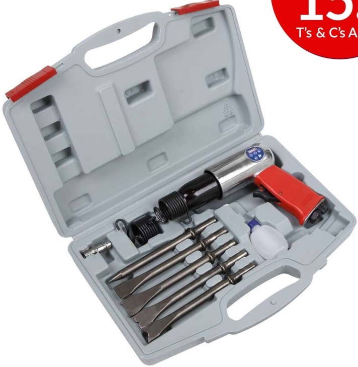  - Sealey Air Hammer Kit Long Stroke Gsa11 - Image 3