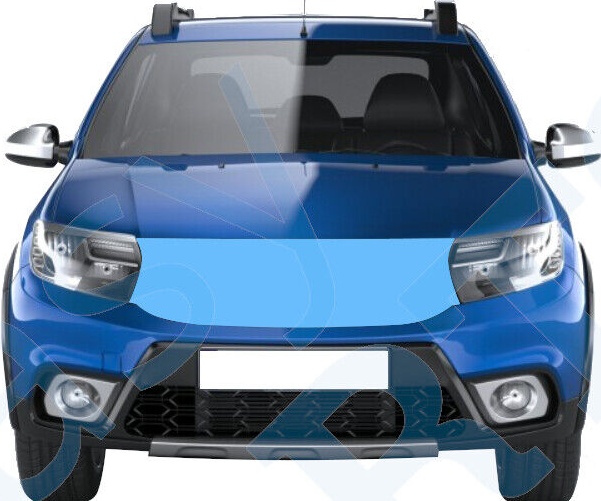 DACIA SANDERO STEPWAY 2017-2020 FRONT GRILLE CENTER AIR INTAKE CHROM
