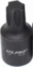 US PRO TOOLS 9pc 3/8"" Dr Impact Star Torx Bit Sockets T20 - T55 3999