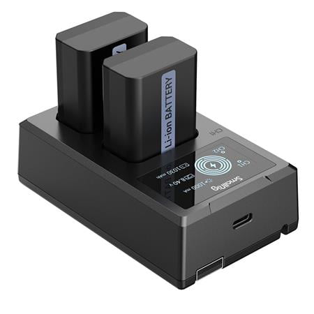 SmallRig Camera Battery Charger Set for Sony NP-FW50 for Sony ZV-E10/A6400/A6500