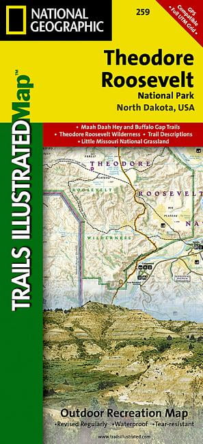Theodore Roosevelt Park Map  Trails illustrated national geographic