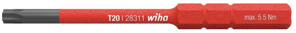 Wiha 43142 SlimBits Torx Screwdriver Bit T7 Head 1000v VDE Electrician 75mm