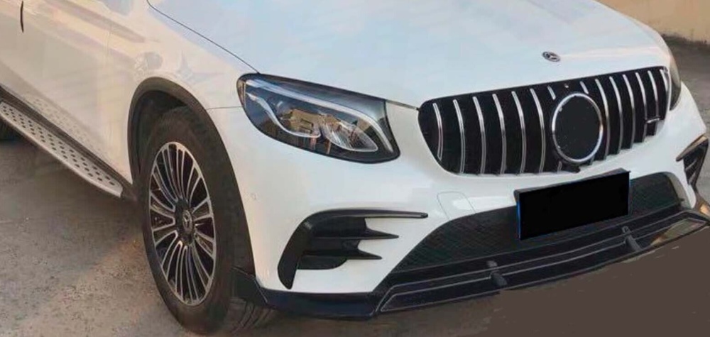 Front Lip Splitter Style Gloss Fits Mercedes GLC X253 C253 2015-2019