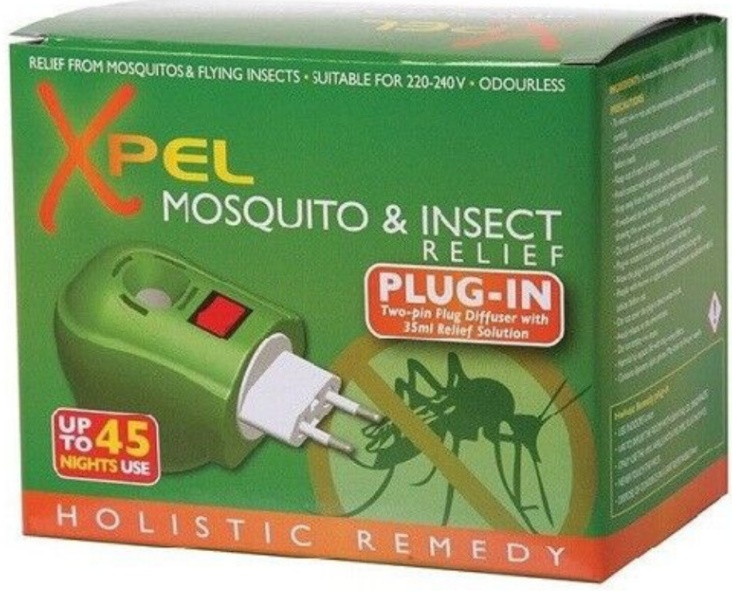 Xpel Mosquito & Insect Repellent 2pin Plug-In Diffuser Relief Solution 35ml X 3