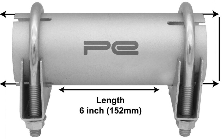 51mm ID Clamp On Exhaust Pipe Joiner Connector Sleeve Tube Repair