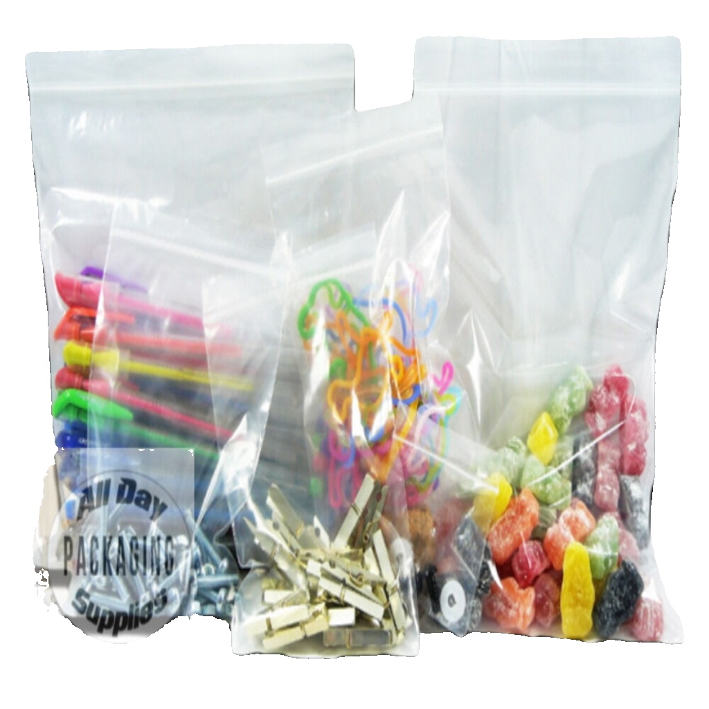5000 SQUARE GRIP SEAL RESEALABLE BAGS 5.5 X 5.5"" 137 X 137mm CLEAR POLY GRIPSEAL