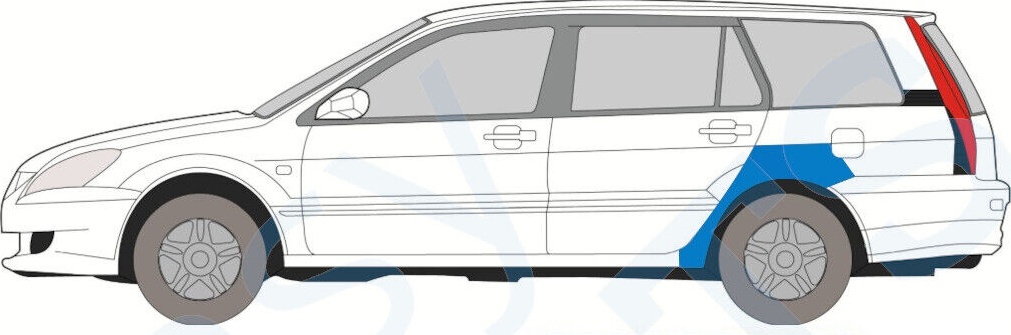 MITSUBISHI LANCER 2003-2008 ESTATE REAR WHEEL ARCH REPAIR PANEL REAR WING LEFT