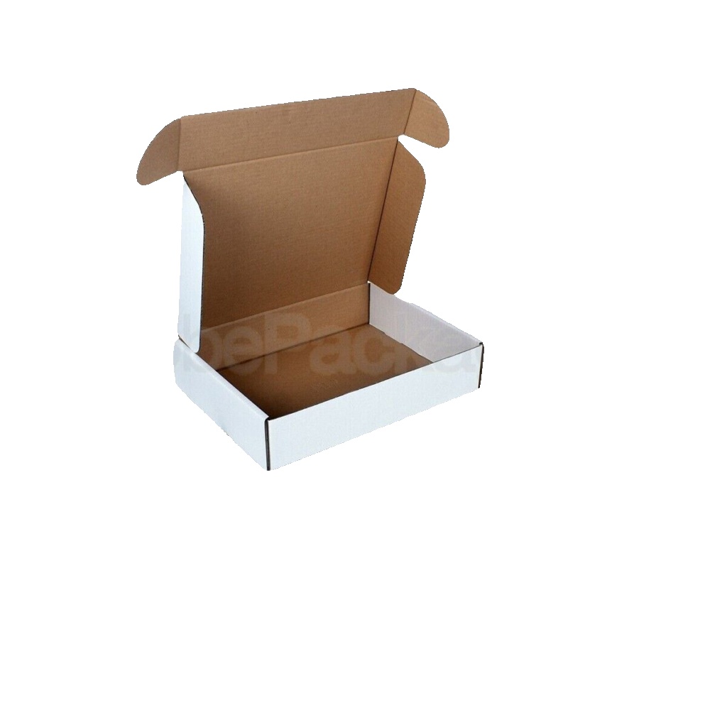 50 x White Postal Boxes 360x280x80mm (14x11x3"") Mailing Gift Shipping Cartons