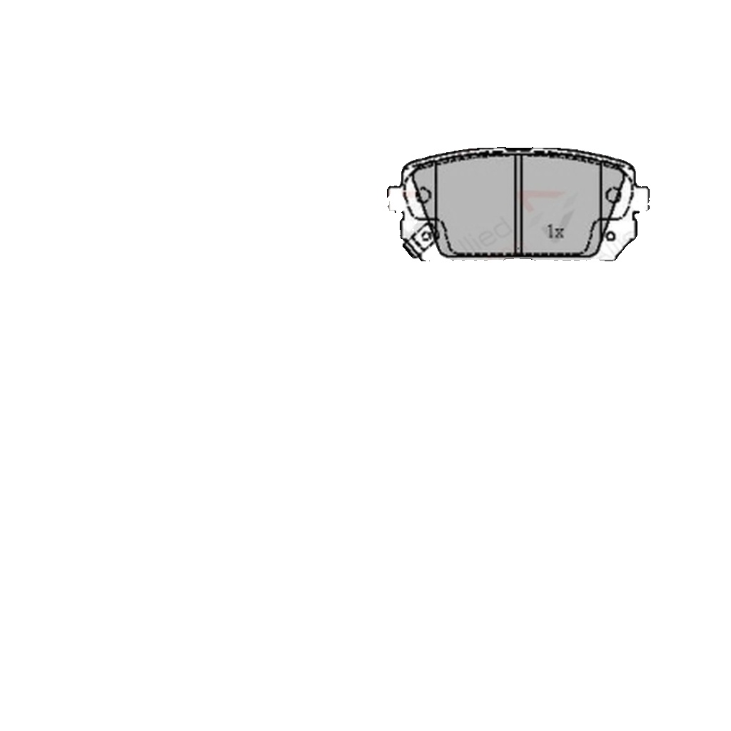 Brake Pads Set Rear ADB31757 Allied Nippon 58302-1DA00 58302-1DA01 58302-1DA50