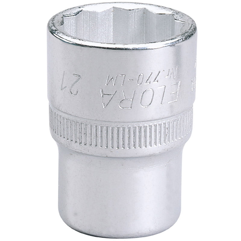 Draper 24666 Elora Bi-Hexagon Socket 1/2"" Sq Dr 21mm