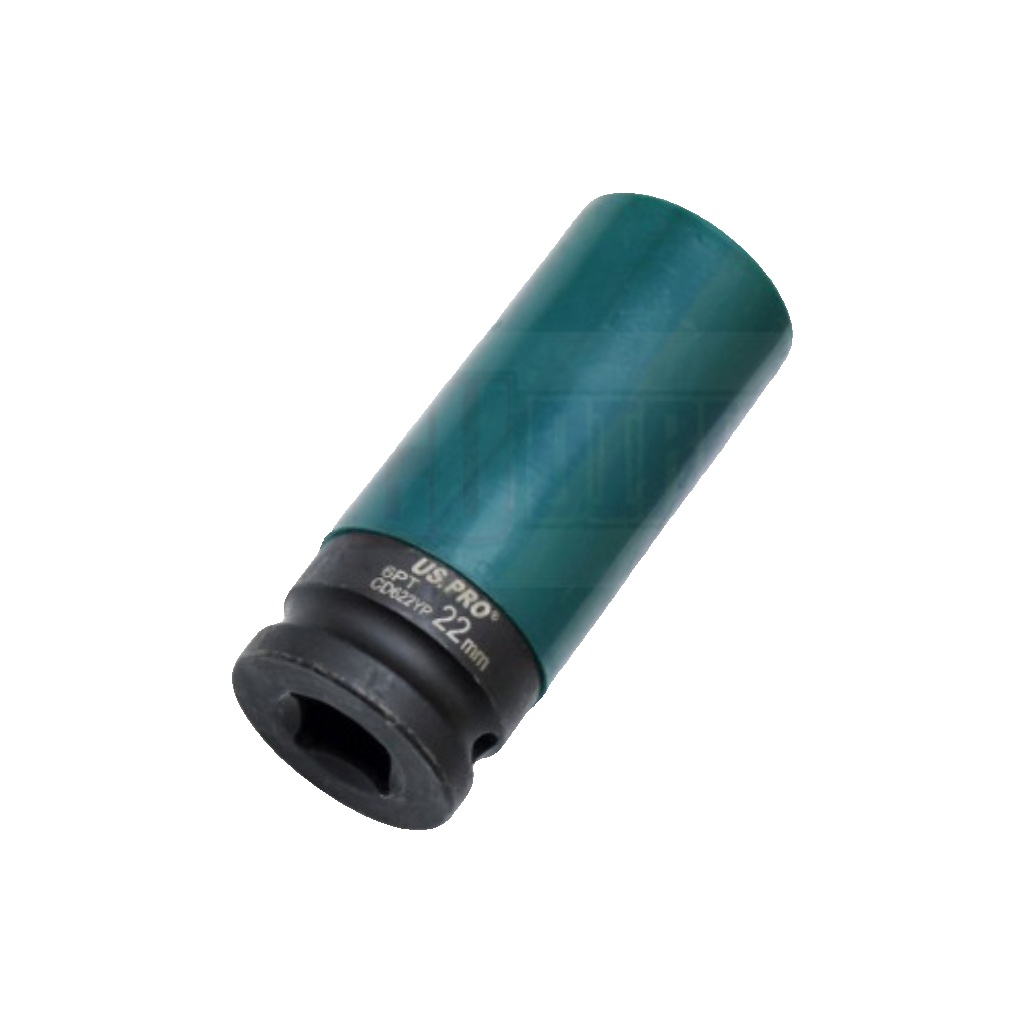 US PRO Tools Single 1/2"" Dr 22mm Deep Impact Alloy Wheel Socket 3761
