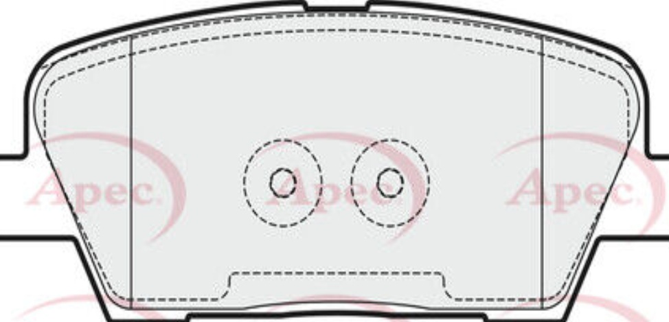 APEC PAD1753 Brake Pad Set For Disc Brake Rear For Genesis Hyundai Kia Ssangyong