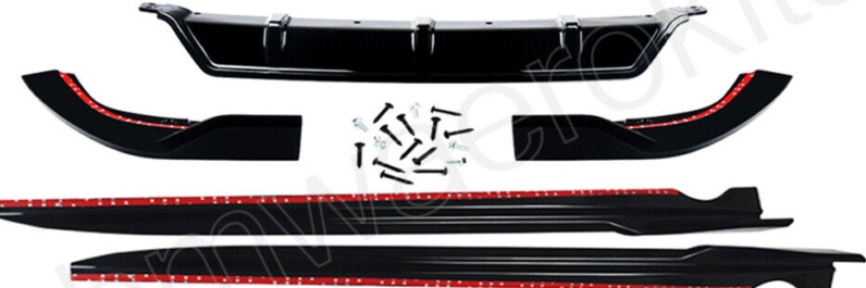 FOR BMW X5 BODYKIT G05 M SPORT BLACK FRONT LIP REAR DIFFUSER SIDE SKIRTS SPOILER