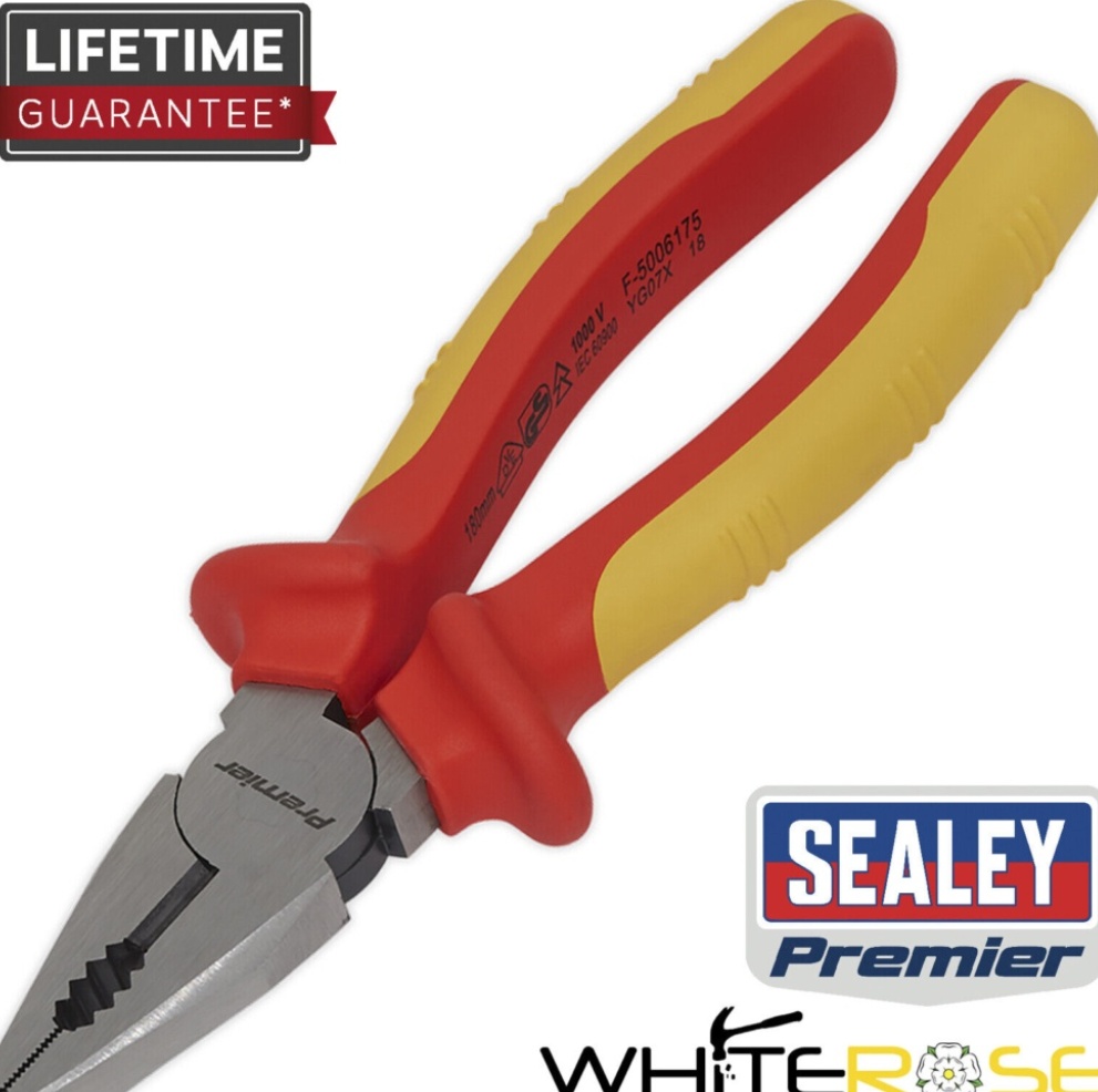 Sealey AK83454 Premier Combination Pliers 175mm - VDE Approved