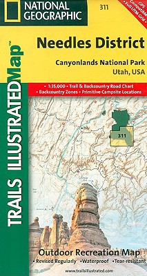 Canyonlands National Park Needles Map  Trails Illustrated National Geographic