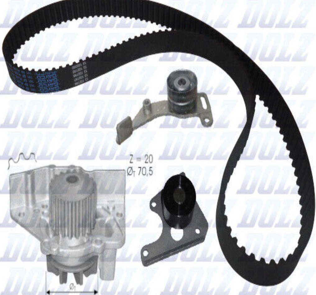 DOLZ KD023 Water Pump & Timing Belt Set for CITROËN,FIAT,HYUNDAI,LANCIA,PEUGEOT,