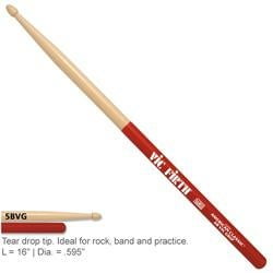 Vic Firth American Classic 5BVG Wood Tip Drumsticks with Vic Grip (NEW)