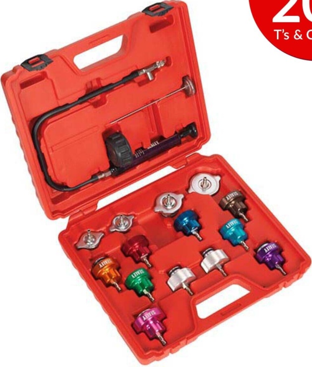 Sealey VS006 Cooling System Pressure Test Kit 16pc