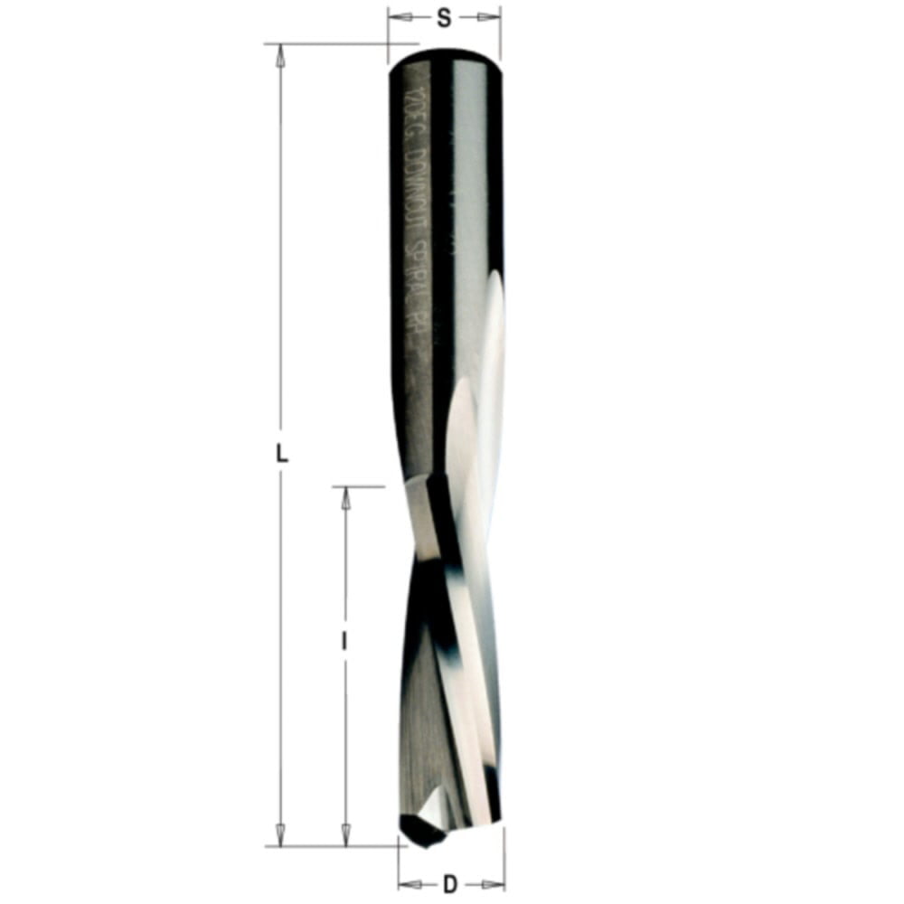 CMT 192 Downcut Spiral Bit TC D-6.35 l-25.4 S-6.35 Price is Inc VAT@20%
