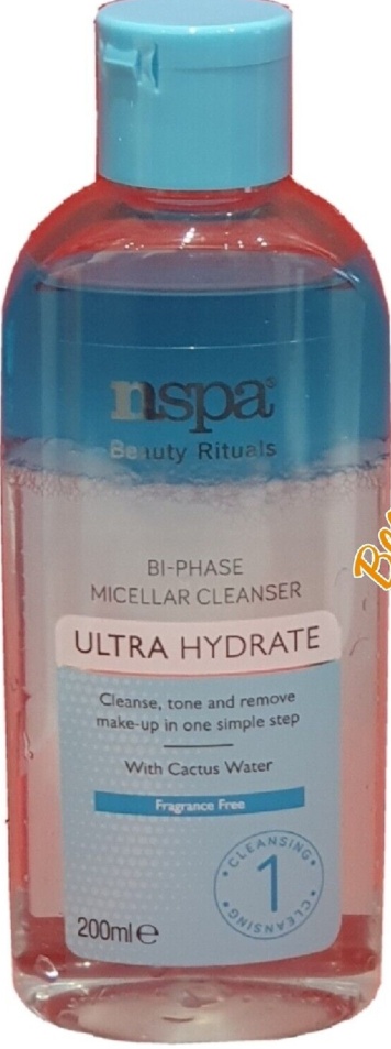 NSpa Beauty Rituals Ultra Hydrate BiPhase Micellar Vegan Cleanser Fragrance Free