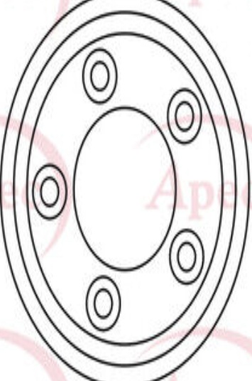 APEC DSK2451 Brake Disc Front Fits Daimler Super Eight Jaguar S-Type XJ