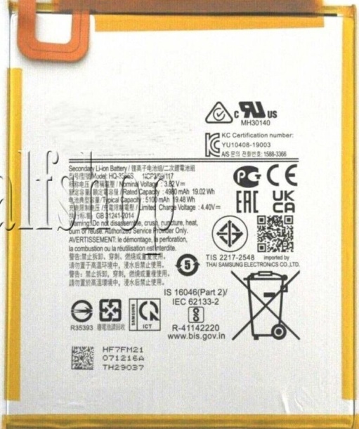 For Samsung HQ-3565S Battery For Galaxy Tab A7 Lite SM-T220 SM-T225 5100mAh