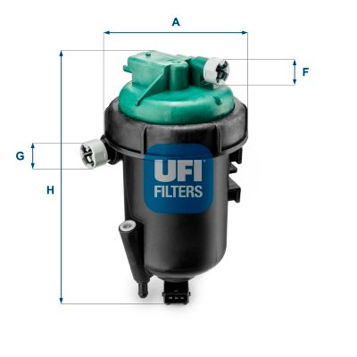 55.175.00 UFI FILTRO CARBURANTE COMPLETO PER FIAT DOBLO 1.3MJ 05-