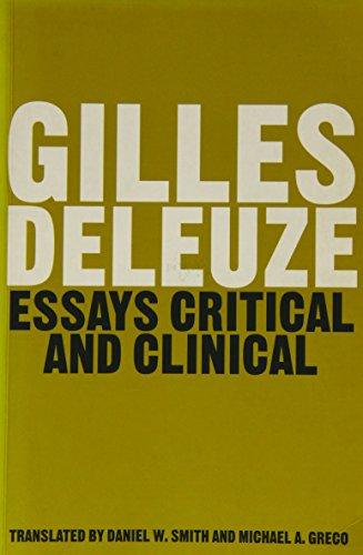 Essays Critical and Clinical by Gilles Deleuze - 9780860916147