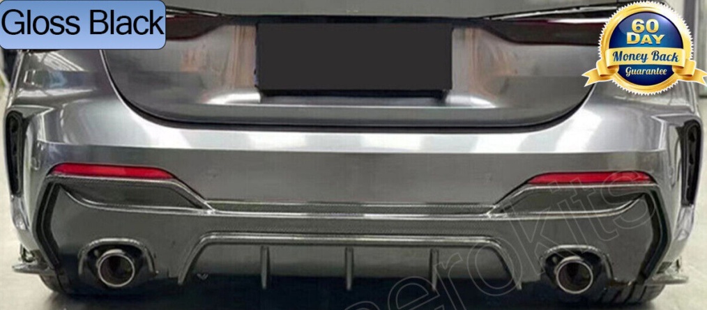Rear Diffuser Lip Gloss Black Spoiler for BMW 4 Series G22 G23 M Sport 2021-2023