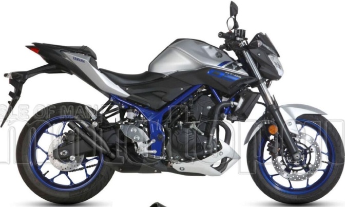 Mivv Exhaust Muffler Double Gun Black Inox black kat YAMAHA MT-03 2016 > 2023