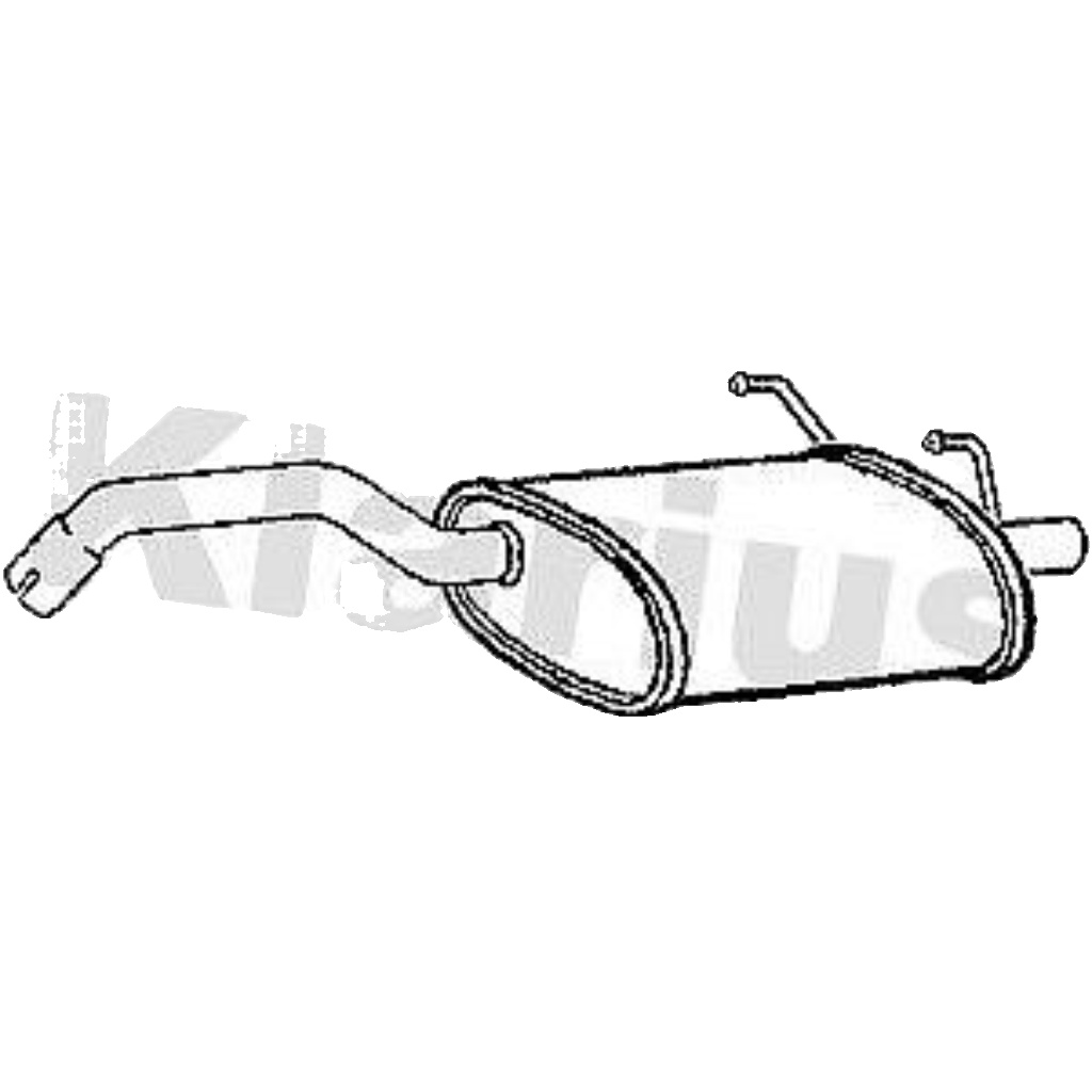 Klarius box with tail pipe fits Fiat 500 1.2 non sport 08> FT851K