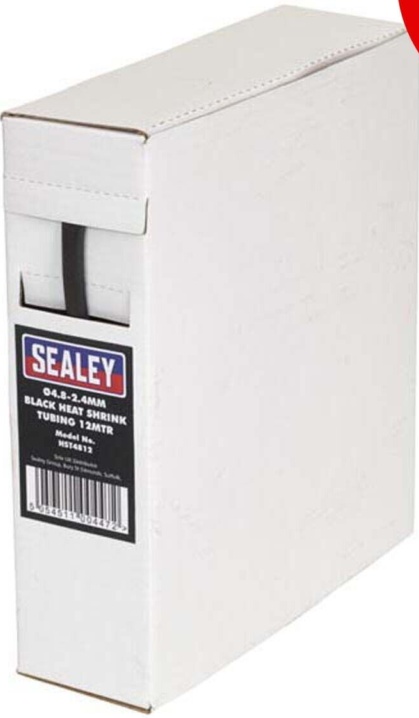 Sealey HST4812 Heat Shrink Tubing Black Ø4.8-2.4mm 12m - Image 4