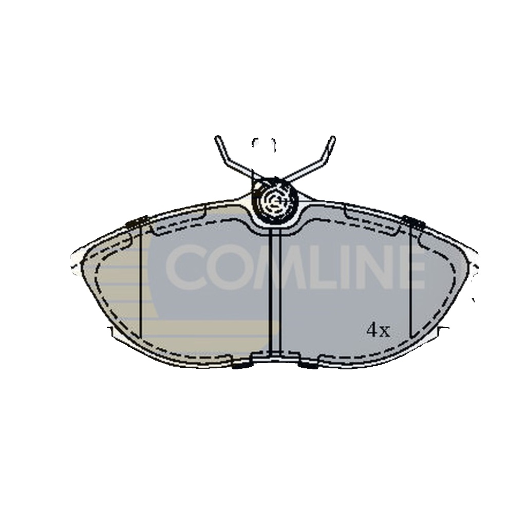 Genuine Comline 4 Stud Front Vented Brake Disc & Pad Kit - ADC1509V & CBP1340