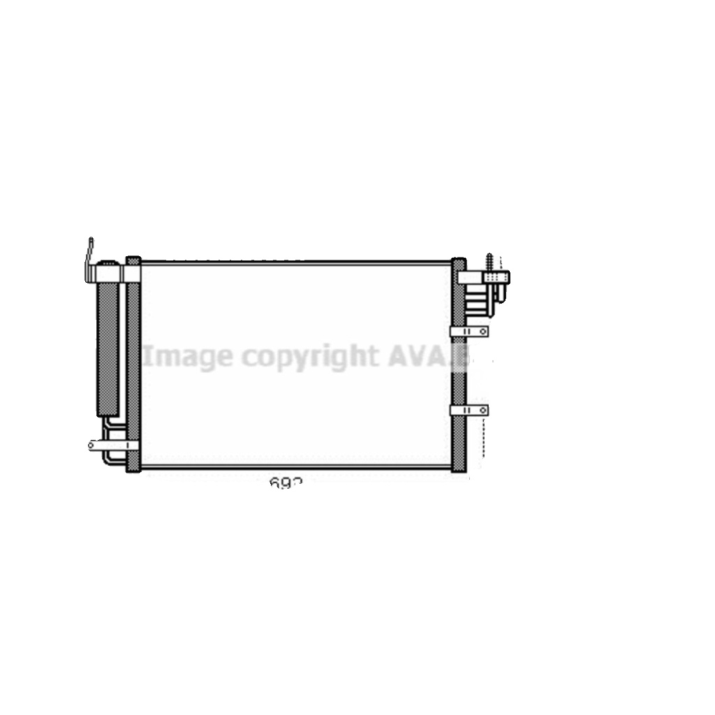 Fits AVA KA5093D AIR CONDITIONING RADIATOR KIA CERATO (2004) 1.5 CRDI ⭐UK Stock⭐