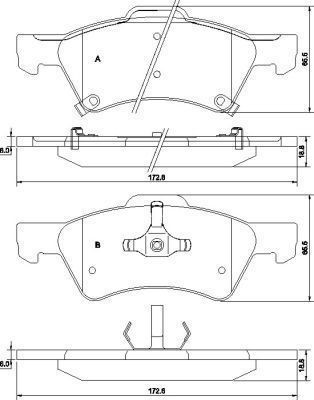 Original A.B.S. Brake Pad Set Disc Brake 38857 for Chrysler Dodge