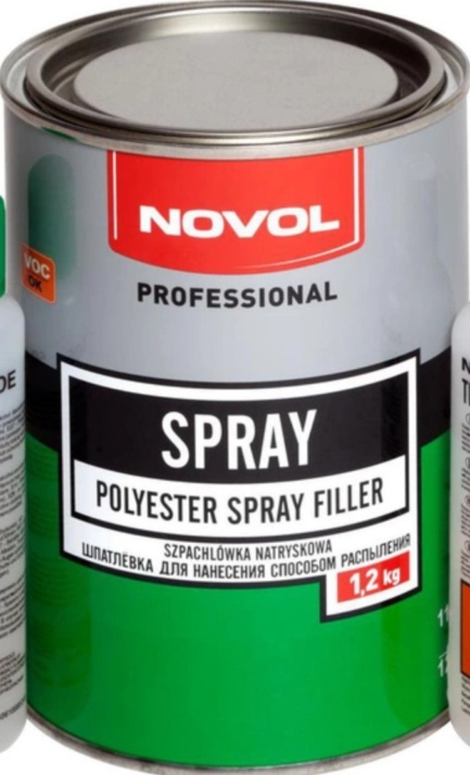 POLYESTER SPRAY FILLER PUTTY 1.2kg HARDENER (ALTERNATIVE TO UPOL REFACE , NOVOL